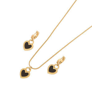 Heart style Stainless Steel Jewelry Set