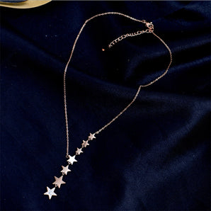 Collier étoile plaqué or 18K acier inoxydable.