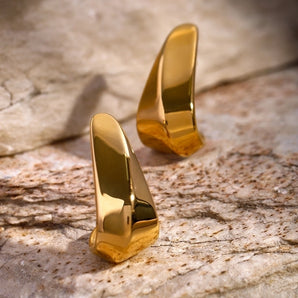 IG Style Classic Irregular 18K Gold-Plated Drop Earrings