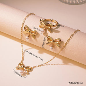 Jewelry bow knot streetwear 18K gold