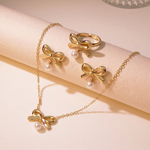 Jewelry bow knot streetwear 18K gold