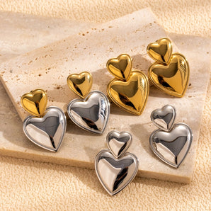 Stylish gold-plated stainless steel earrings.