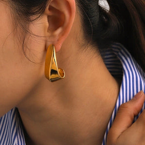 IG Style Classic Irregular 18K Gold-Plated Drop Earrings