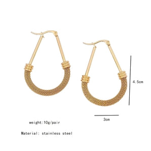 U Shape, Circle Earrings